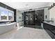 Modern bathroom with soaking tub and large walk-in shower at 2251 Old Atlanta Rd, Cumming, GA 30041