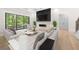 Spacious living room featuring a fireplace and sliding glass doors leading to a deck at 2251 Old Atlanta Rd, Cumming, GA 30041