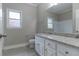 Clean bathroom with granite countertop, single vanity and shower/tub at 1510 Natchez Way, Grayson, GA 30017