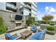 Outdoor fireplace and seating area on rooftop at 3630 Peachtree Ne Rd # 3106, Atlanta, GA 30326
