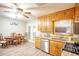 Spacious kitchen featuring granite countertops and stainless steel appliances at 680 Sherwood Dr, Jonesboro, GA 30236