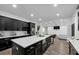 Modern kitchen with white quartz countertops and black cabinetry at 3814 Panola Rd, Lithonia, GA 30038