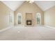 Large bedroom with vaulted ceiling and fireplace at 5955 Tibor Nw Dr, Acworth, GA 30101