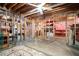 Unfinished basement with framed walls, exposed pipes and flooring at 143 Templeton Ln, Villa Rica, GA 30180
