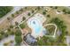Aerial view of community pool, water park, and clubhouse at 143 Templeton Ln, Villa Rica, GA 30180