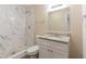 Updated bathroom with granite vanity and marble shower at 1788 Danrich Dr, Decatur, GA 30032