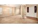 Spacious dining room with carpet and chandelier at 4103 Kingship Dr, Ellenwood, GA 30294