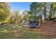 Spacious backyard with trampoline and mature trees at 101 Lake Somerset Nw Crst, Marietta, GA 30064