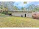 Spacious backyard with mature trees and a flat grassy area at 3851 Bonnie Se Ln, Atlanta, GA 30354