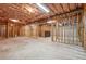 Unfinished basement with exposed framing and concrete floor at 220 Spring Branch Dr, Canton, GA 30115