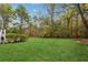 Landscaped backyard with lush lawn and mature trees at 220 Spring Branch Dr, Canton, GA 30115