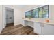 Bright home office features built-in cabinetry and hardwood floors at 513 Duke Dr, Marietta, GA 30066