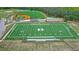 Aerial view showing a soccer field and baseball diamond at 4385 Hamilton Mill Rd, Buford, GA 30518