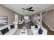 Living room with comfortable furniture and a stylish rug at 214 Kensington Trce, Stockbridge, GA 30281