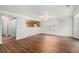 Spacious living room with hardwood floors and kitchen access at 3187 Kingswood Gln, Decatur, GA 30034