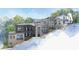 Exterior view of townhomes on a hillside setting at 10935 Serenbe Ln, Chattahoochee Hills, GA 30268