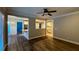 Bright dining room with hardwood floors and an open floor plan at 340 Bay Grove Rd, Loganville, GA 30052