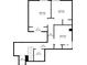 Upper floor plan with 3 bedrooms and 1 bath at 4409 Shiloh Rd, Loganville, GA 30052