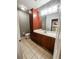 Bathroom with double vanity and large wood cabinets at 400 17Th Nw St # 1253, Atlanta, GA 30363