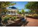 Scenic town square featuring a gazebo, benches, and landscaping at 176 Railroad St, Canton, GA 30114