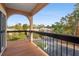 Private balcony with wooded views and a wooden deck at 5356 Brooke Ridge Dr, Dunwoody, GA 30338