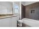 Bathroom with modern vanity and a bathtub at 4333 Rickenbacker Ne Way, Atlanta, GA 30342