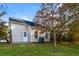 Private backyard with grassy area and trees at 6315 Wellington Walk Way, Lithonia, GA 30058