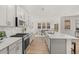 Modern kitchen with island, stainless steel appliances, and white shaker cabinets at 63 Black Rock Rdg, Sharpsburg, GA 30277