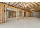 Unfinished basement with framed walls and prepped for future rooms at 63 Black Rock Rdg, Sharpsburg, GA 30277