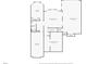 Basement floor plan with bedrooms, bathroom, media room and closets at 2420 Bronze Ct, Cumming, GA 30041