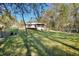 House backyard view with deck and surrounding trees at 197 Dixboro Dr, Jonesboro, GA 30238