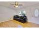 Bright living room with hardwood floors and ceiling fan at 197 Dixboro Dr, Jonesboro, GA 30238