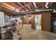Spacious unfinished basement offering substantial storage and potential at 3520 Tom Brewer Rd, Loganville, GA 30052
