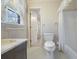 Bathroom with shower/tub combo and vanity at 3520 Tom Brewer Rd, Loganville, GA 30052