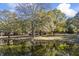 Tranquil pond view with home reflection and lush trees at 3520 Tom Brewer Rd, Loganville, GA 30052