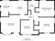 Floor plan showing a 2 bedroom, 1 bath house at 3289 Beech Dr, Decatur, GA 30032