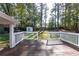 Private backyard with wooden deck and storage shed at 1396 Gale Dr, Norcross, GA 30093