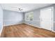 Spacious living room with light gray walls and wood flooring at 1396 Gale Dr, Norcross, GA 30093
