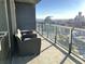 Spacious balcony with city views and seating for two at 3630 Peachtree Ne Rd # 2305, Atlanta, GA 30326