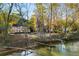 Home nestled on a wooded lot next to a river at 1840 Brandon Hall Dr, Atlanta, GA 30350