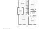 Two-bedroom floor plan with kitchen and living room at 417 Tina Hely Ct, Stockbridge, GA 30281