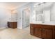 Double vanity bathroom with ample storage at 2166 Leatherstone Dr, Powder Springs, GA 30127
