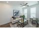 Cozy living room with a neutral color scheme and a ceiling fan at 350 Olmstead Way # 29, Alpharetta, GA 30022