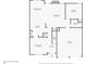 First floor plan showcasing kitchen, living room, and garage at 7843 Shertall St, Fairburn, GA 30213
