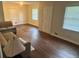 Living room with hardwood floors and neutral color palette at 2962 Mcafee Rd, Decatur, GA 30032