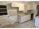 Updated kitchen with white cabinets, granite countertops, and tile backsplash at 2962 Mcafee Rd, Decatur, GA 30032