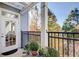 Private balcony with wooded views and a pergola at 4100 Paces Se Walk # 1306, Atlanta, GA 30339