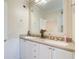 Double vanity bathroom with large mirror and neutral colors at 4100 Paces Se Walk # 1306, Atlanta, GA 30339