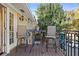 Private balcony with bistro set and wrought-iron railings at 869 Briarcliff Ne Rd # B20, Atlanta, GA 30306