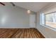Dining room with hardwood floors and access to the backyard at 9887 Live Oak Ct, Douglasville, GA 30135